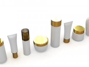 Cosmetic Containers for Mockup 3D Model