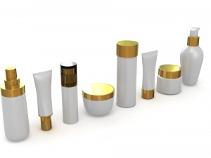 Cosmetic Containers for Mockup 3D Model