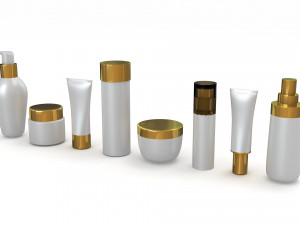 Cosmetic Containers for Mockup 3D Model