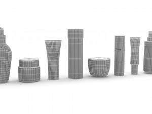Cosmetic Containers for Mockup 3D Model