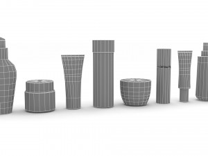 Cosmetic Containers for Mockup 3D Model