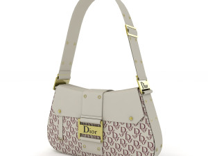 Dior Street Chic bag Cream Red 3Dモデル