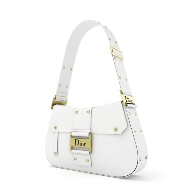 Dior Street Chic bag White Leather 3D Model in Giyim 3DExport