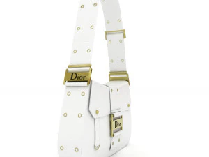 Dior Street Chic bag White Leather 3D Model