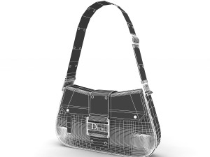 Dior Street Chic bag White Leather 3D-Modell