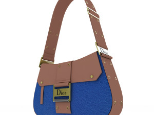 Dior Street Chic bag Brown Jeans Modelo 3D