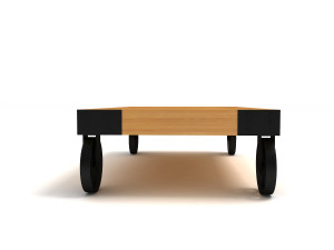 Industrial Cart Coffee Table Modelo 3D