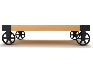 Industrial Cart Coffee Table Modelo 3D