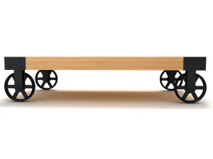 Industrial Cart Coffee Table 3D Model