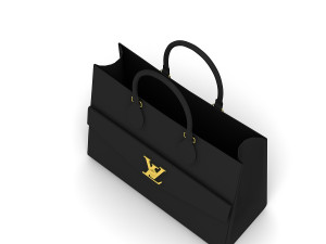 Louis Vuitton Lockme PM Tote Bag Black Model 3D