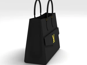 Louis Vuitton Lockme PM Tote Bag Black 3D Model