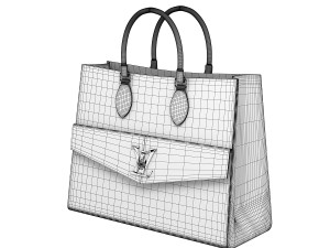 Louis Vuitton Lockme PM Tote Bag White Model 3D
