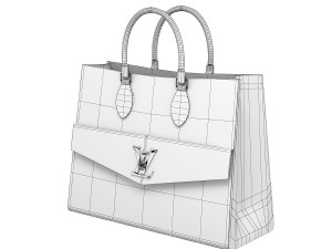 Louis Vuitton Lockme PM Tote Bag Pink Model 3D