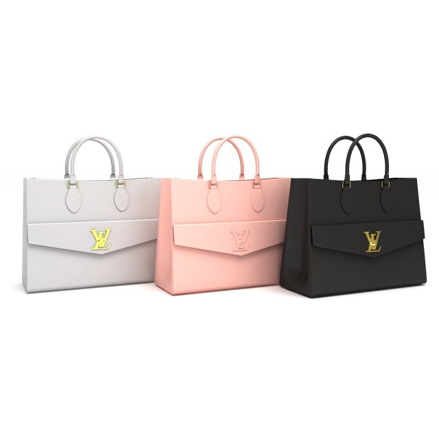 Louis Vuitton Lockme PM Tote Bag Collection 3D Modell in Kleidung 3DExport