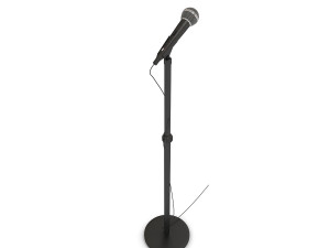 Microphone with Stand Modelo 3D