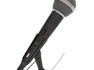 Microphone with Stand Modelo 3D