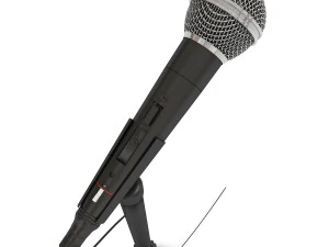 Microphone with Stand 3D Model