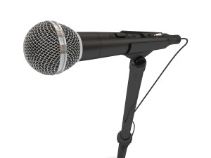 Microphone with Stand Modelo 3D