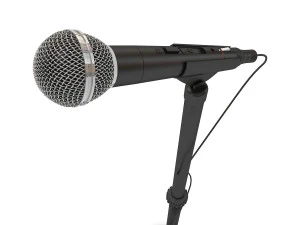 Microphone with Stand 3D Model