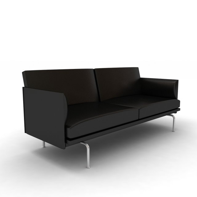 Muuto Outline Sofa 3 3D 模型 .c4d .max .obj .3ds .fbx .stl .blend 