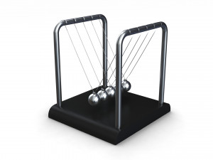 Newton Cradle Balance Steel Balls 3D 모델