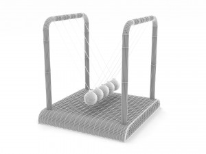Newton Cradle Balance Steel Balls 3D Modell