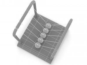 Newton Cradle Balance Steel Balls 3D Modell