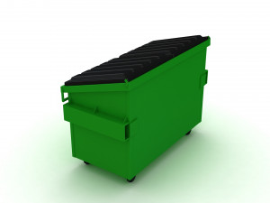 Recycling Dumpster Modello 3D