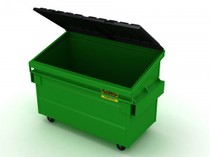 Recycling Dumpster Modello 3D