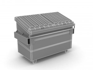 Recycling Dumpster Modello 3D