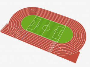 Running Track 3D 모델