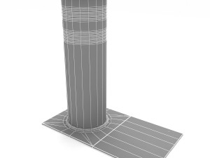 Security Bollard Model 3D