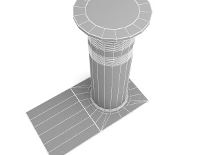 Security Bollard Model 3D