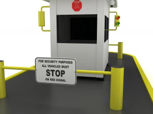 Security Guards Booth 3D Model