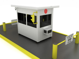 Security Guards Booth 3D 模型