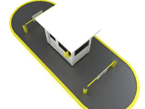 Security Guards Booth 3D Model