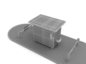 Security Guards Booth 3D 模型