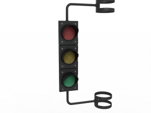 Traffic Light Black 3D Модель
