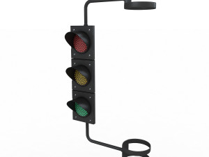 Traffic Light Black 3D-Modell