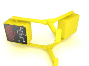 Walk Signal Double 3D Model