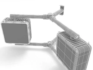 Walk Signal Double 3D Model