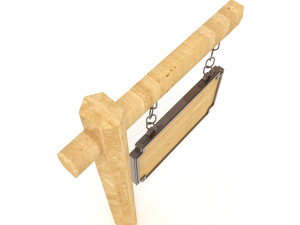Wooden Signboard 3Dモデル
