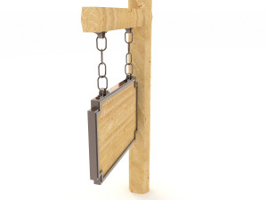Wooden Signboard 3Dモデル