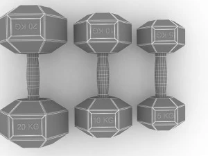 Dumbel Set 3D Model