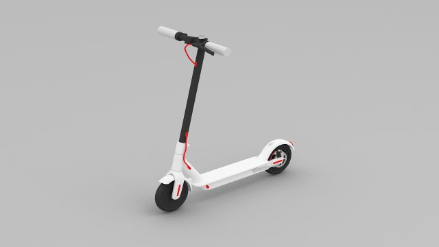 Electric Scooter 3D Model .c4d .max .obj .3ds .fbx .stl .blend 