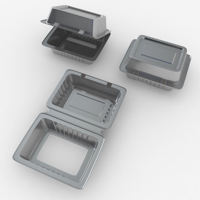 Food Containers 3D 모델 .c4d .max .obj .3ds .fbx .stl .blend 