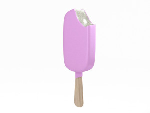Ice Cream on a Stick Bitten 3D 모델
