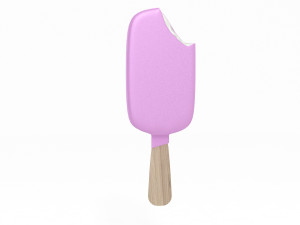Ice Cream on a Stick Bitten 3D 모델