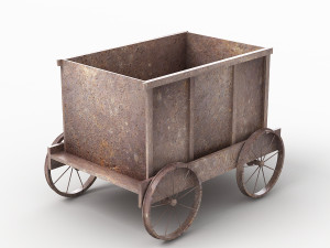 Mine Tub Trolley 3D Model
