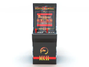 Mortal Kombat 2 Arcade Machine 3D Model
